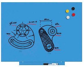 rocada Whiteboard Skinwhiteboard 55,0 x 75,0 cm blau Stahl