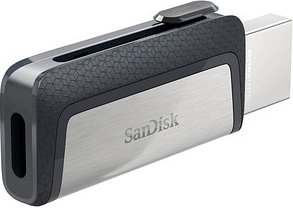 SanDisk USB-Stick Ultra Dual Drive USB Type-C silber, grau 64 GB