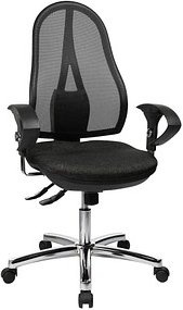 Topstar Bürostuhl Open Point SY Deluxe, OP290U G22 Stoff anthrazit, Gestell chrom