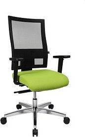 Topstar Bürostuhl Profi Net 11, PS59H T35 Stoff grün, Gestell alu