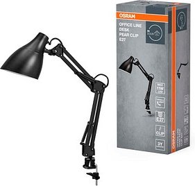 Thumbnail - OSRAM Office Line Desk Pear Clip E27 LED Schreibtischlampe schwarz 11 W mit Tischklemme
