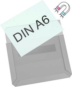 Thumbnail - Magnet-Sichttaschen, DIN A6 quer, transparent, 10 Stück