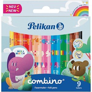 Pelikan combino Filzstifte farbsortiert, 9 St.