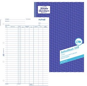 AVERY Zweckform Aufmaßbuch Formularbuch 1318, 1 St.