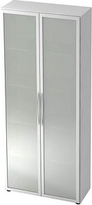 HAMMERBACHER Altus Vitrine weiß 4 Fachböden