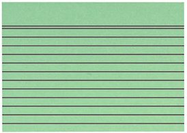 Karteikarten DIN A6 grün liniert, 100 St.