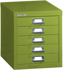 BISLEY MultiDrawer™ L125 Schubladenschrank grün 5 Schubladen 27,9 x 38,0 x 32,5 cm