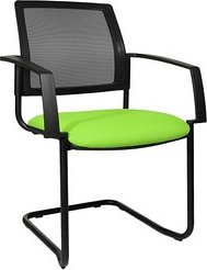 2 Topstar Besucherstühle BtoB 20 BB400A G050 grün, schwarz Stoff