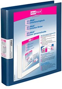 VELOFLEX VELODUR® Präsentationsringbücher 2-Ringe blau 4,0 cm DIN A4, 10 St.