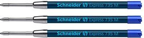 Schneider Express 735 Kugelschreiberminen M blau, 3 St.