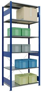 SCHULTE Schwerlastregal MULTIplus 150 12661-B enzianblau 100,0 x 60,0 x 250,0 cm