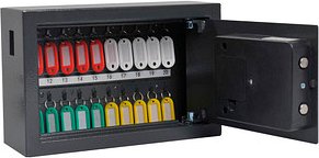 pavo Schlüsseltresor grau mit 20 Haken Elektronikschloss