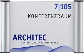 FRANKEN Türschild Aluminium silber 24,0 x 15,5 cm