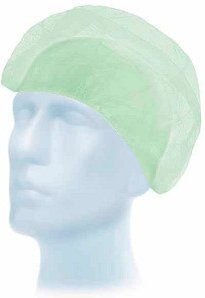 Meditrade® unisex Baretthauben Suavel® Astrid grün Größe L 100 St.