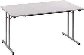 SODEMATUB Mehrzwecktisch lichtgrau rechteckig, Vierkantrohr silber, 120,0 x 60,0 x 74,0 cm