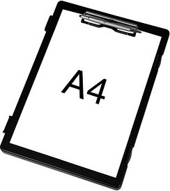 WEDO Klemmbrett XS 57 5001 DIN A4 schwarz Kunststoff, 1 St.