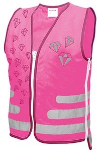 ROTH Mädchen Kinder-Warnweste Diamant pink Einheitsgröße