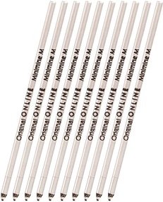 ONLINE® D1 Kugelschreiberminen M schwarz, 10 St.