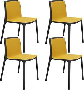 4 fm Besucherstühle Cento 4260761571928 ocker Kunststoff