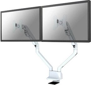 Neomounts Monitor-Halterung FPMA-D750DWHITE2 weiß für 2 Monitore, Tischklemme, Tischbohrung