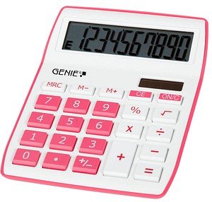 GENIE 840P Tischrechner weiß/pink