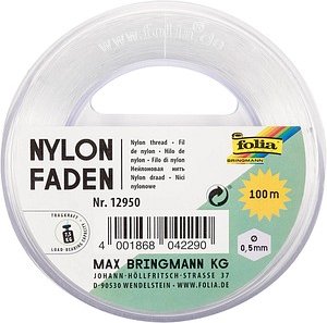folia Nylonfaden glatt transparent 0,5 mm x 100,0 m