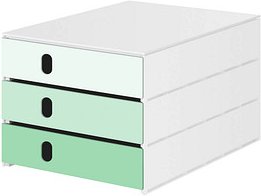 Thumbnail - styro Schubladenbox styroval pro feelings Christmas Eve weißgrün, hellgrün, grün 14-8050.Ch, DIN A4 mit 3 Schubladen