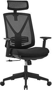 SONGMICS Bürostuhl, OBN61BKV1 Stoff schwarz, Gestell schwarz