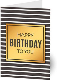LUMA Geburtstagskarte Happy Birthday LUBI44 gold/schwarz DIN B6, 1 St.