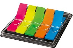 SIGEL TRANSPARENT Haftmarker farbsortiert 5x 40 Streifen