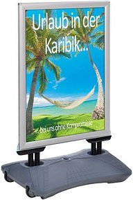 update displays Kundenstopper WindPro Plus silber DIN A1 2 Fächer 72,0 x 67,1 x 91,8 cm, 1 St.