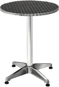 Thumbnail - Garden Pleasure Stehtisch rund Stahl, Aluminium silber 60,0 x 60,0 x 70,0/110,0 cm, 1 St.