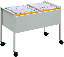 AKTION: DURABLE Hängemappenwagen Quer-Registratur grau für bis zu 100 Hängemappen