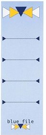 bluefile Ordneretiketten blue file blau für 8,0 cm Rückenbreite, 10 St.