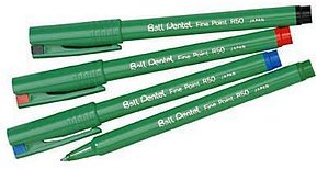 Pentel Ball R50 Tintenroller grün 0,4 mm, Schreibfarbe: farbsortiert, 12 St.