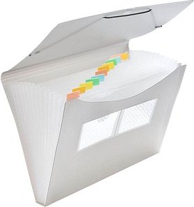 FolderSys Fächermappe 12 Fächer transparent