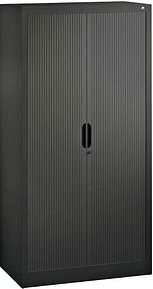 CP Omnispace Rollladenschrank schwarzgrau 3 Fachböden 80,0 x 42,0 x 166,0 cm