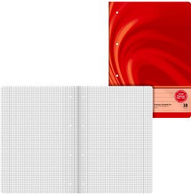 BRUNNEN Schulheft Vivendi Lineatur 38 kariert DIN A4 Innen- und Außenrand, 16 Blatt, 1 St.