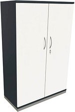 fm Aktenschrank Sidney, 4260429764587 lavagrau, weiß 3 Fachböden 100,0 x 44,2 x 151,7 cm