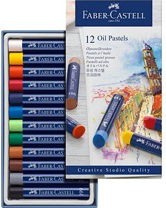 FABER-CASTELL Pastell Ölkreide farbsortiert 12 St.