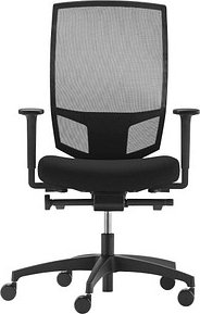 Thumbnail - Dauphin Bürostuhl @Just evo mesh, AJ 5776_SLP Stoff schwarz, Gestell schwarz