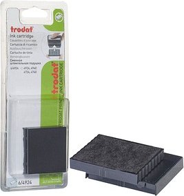 2 trodat Ersatzstempelkissen 6/4924 schwarz 4,0 x 4,0 cm