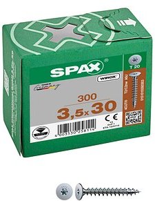 SPAX® Rückwandschrauben T20 Flachkopf WIROX 0151010350303 3,5 mm x 30 mm, 300 St.