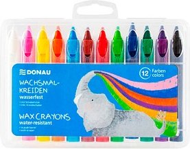 DONAU Wachsmalstifte farbsortiert, 12 St.