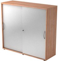 HAMMERBACHER Schiebetürenschrank 1753S, V1753S/N/S/BM nussbaum, silber 2 Fachböden 120,0 x 40,0 x 110,0 cm