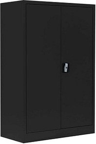 LÜLLMANN Stahlschrank 530329 tiefschwarz 2 Fachböden 92,5 x 42,2 x 120,0 cm, aufgebaut, 1 St.