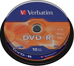 verbatim DVD-R 4,7 GB, 10 St.