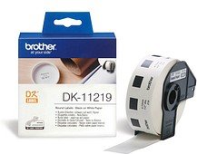 Thumbnail - brother Etikettenrolle für Etikettendrucker DK11219 weiß, Ø 12,0 mm, 1 x 1.200 Etiketten