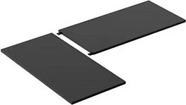 FlexiSpot Tischplatte L-Form schwarz rechteckig 160,0 cm 100,0 cm