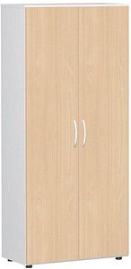 geramöbel Aktenschrank Flex, S-385100-BW weiß, buche 4 Fachböden 80,0 x 42,0 x 180,8 cm